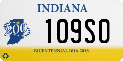 IN license plate 109SO