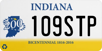 IN license plate 109STP