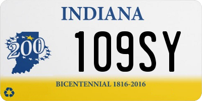 IN license plate 109SY