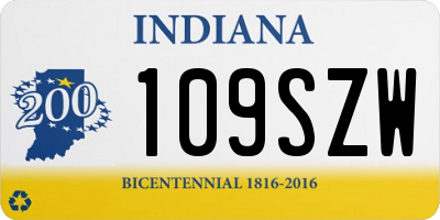 IN license plate 109SZW