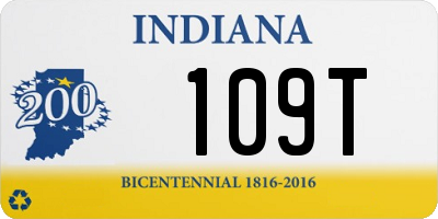 IN license plate 109T