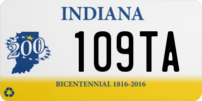 IN license plate 109TA