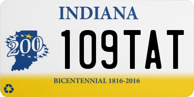 IN license plate 109TAT