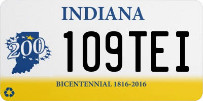 IN license plate 109TEI