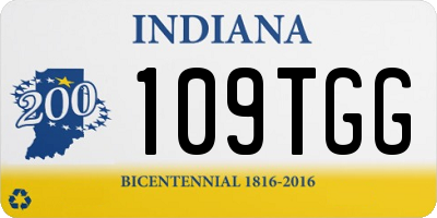 IN license plate 109TGG