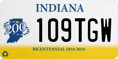 IN license plate 109TGW