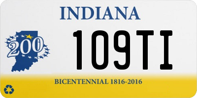 IN license plate 109TI