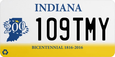 IN license plate 109TMY