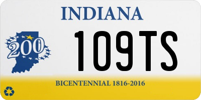 IN license plate 109TS