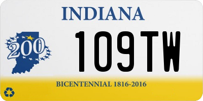 IN license plate 109TW