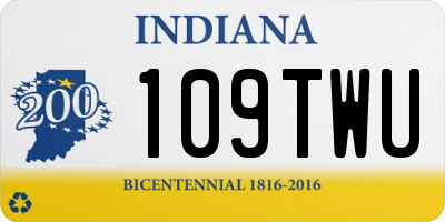 IN license plate 109TWU
