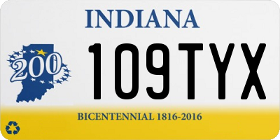 IN license plate 109TYX