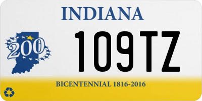IN license plate 109TZ