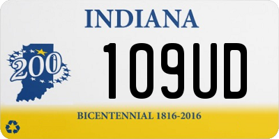 IN license plate 109UD