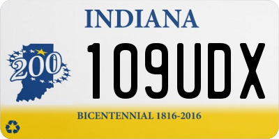 IN license plate 109UDX