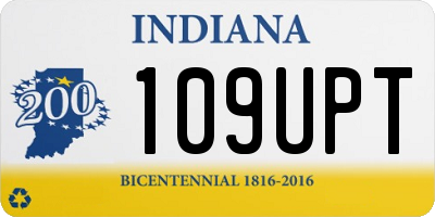 IN license plate 109UPT