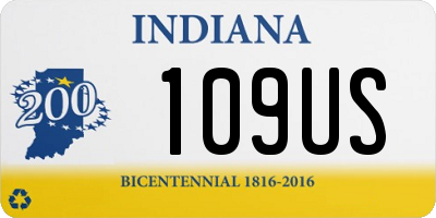 IN license plate 109US