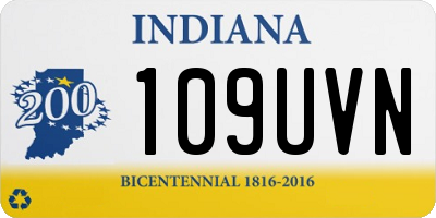 IN license plate 109UVN
