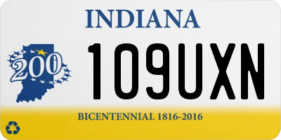 IN license plate 109UXN