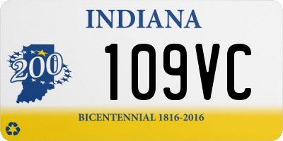 IN license plate 109VC