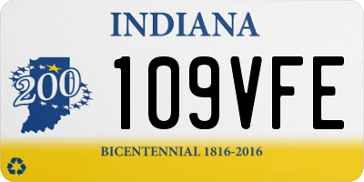 IN license plate 109VFE