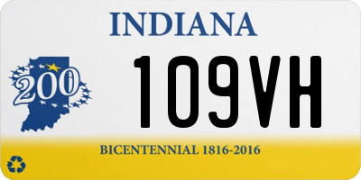 IN license plate 109VH