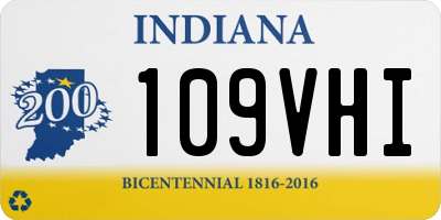 IN license plate 109VHI