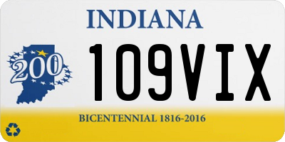 IN license plate 109VIX