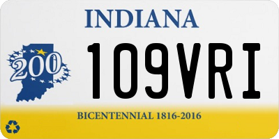IN license plate 109VRI
