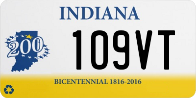 IN license plate 109VT