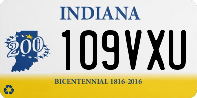 IN license plate 109VXU