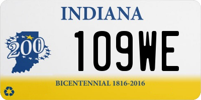 IN license plate 109WE