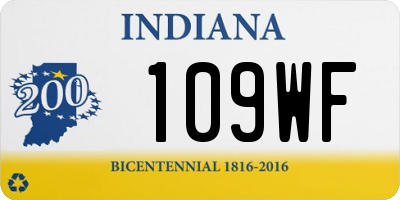 IN license plate 109WF