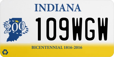 IN license plate 109WGW