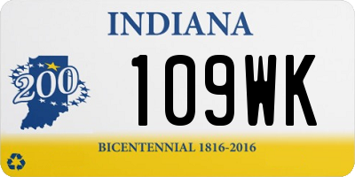 IN license plate 109WK