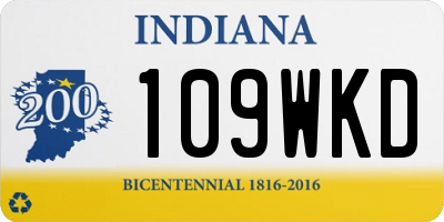 IN license plate 109WKD