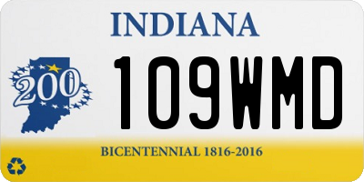 IN license plate 109WMD