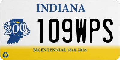 IN license plate 109WPS