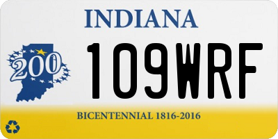 IN license plate 109WRF