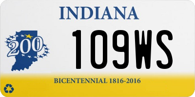 IN license plate 109WS