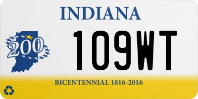 IN license plate 109WT