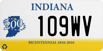 IN license plate 109WV