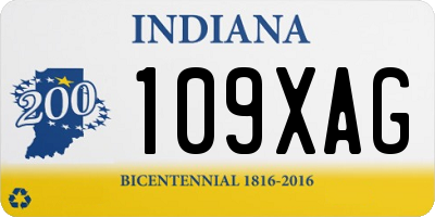 IN license plate 109XAG