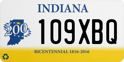 IN license plate 109XBQ