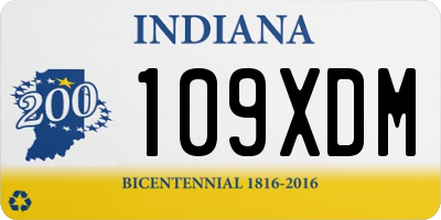 IN license plate 109XDM