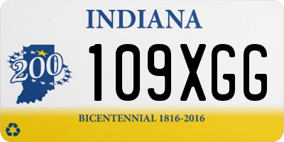 IN license plate 109XGG