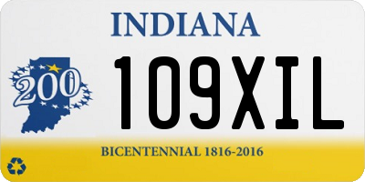 IN license plate 109XIL