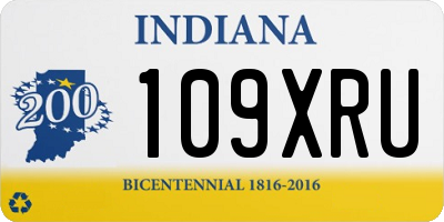 IN license plate 109XRU