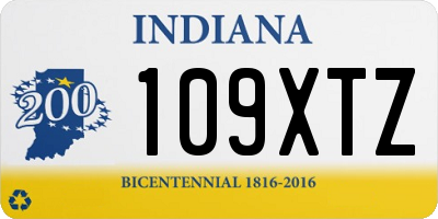 IN license plate 109XTZ