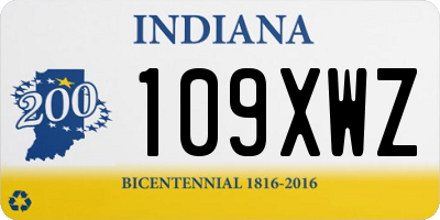 IN license plate 109XWZ